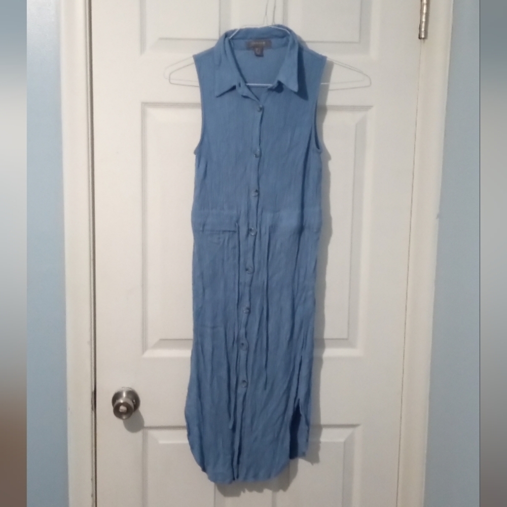 Primark Sky Blue Button-Down Maxi Dress